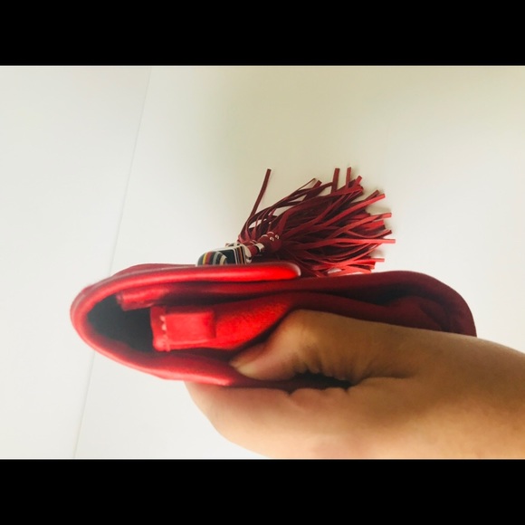 Juicy Couture Red Suede Clutch - Picture 8 of 8